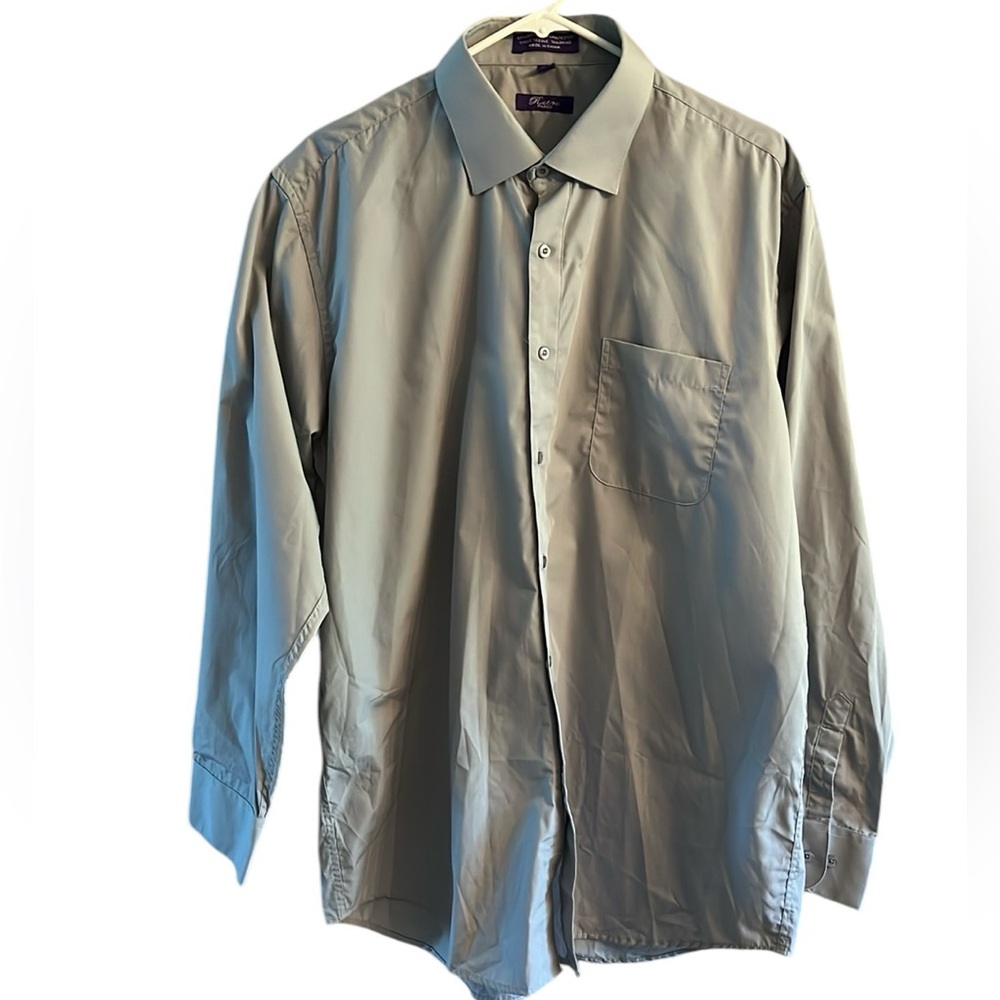 Retro Paris Single needle Tailoring Men’s Dress Button Down Shirt 17 34/…